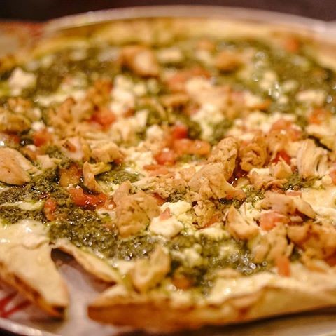Order Chicken Pesto Pitza food online from King David Restaurant store, Fayetteville on bringmethat.com
