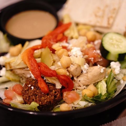 Order Mediterranean Salad food online from King David Restaurant store, Fayetteville on bringmethat.com
